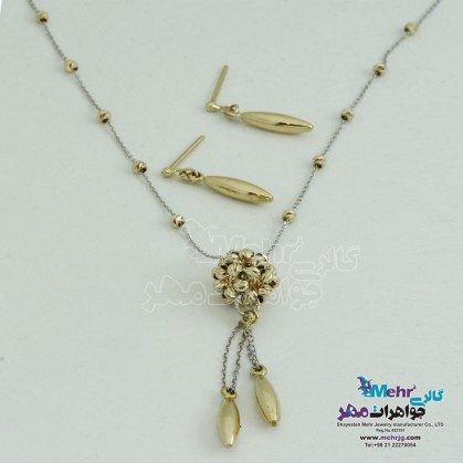 Half a Set of Gold - Necklace and Earrings - Drop Design-MS0494